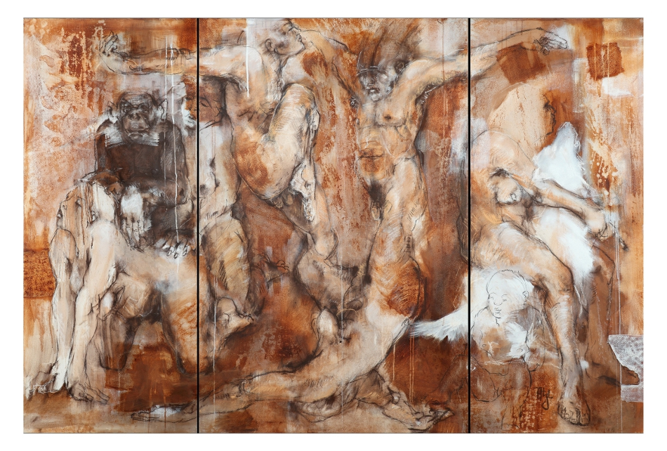 passion I Artisten - Pastell,/Acryl auf Lwd., 155x230 cm