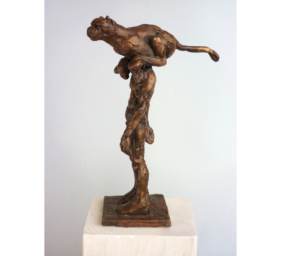 27.rennender Gepard-Bronze, h 14cm - Kopie